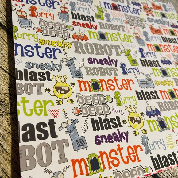 Card-stock book Monsters and Robots. Acid Free paper. Selling book w/ 21 sheets - Picture 6 of 16